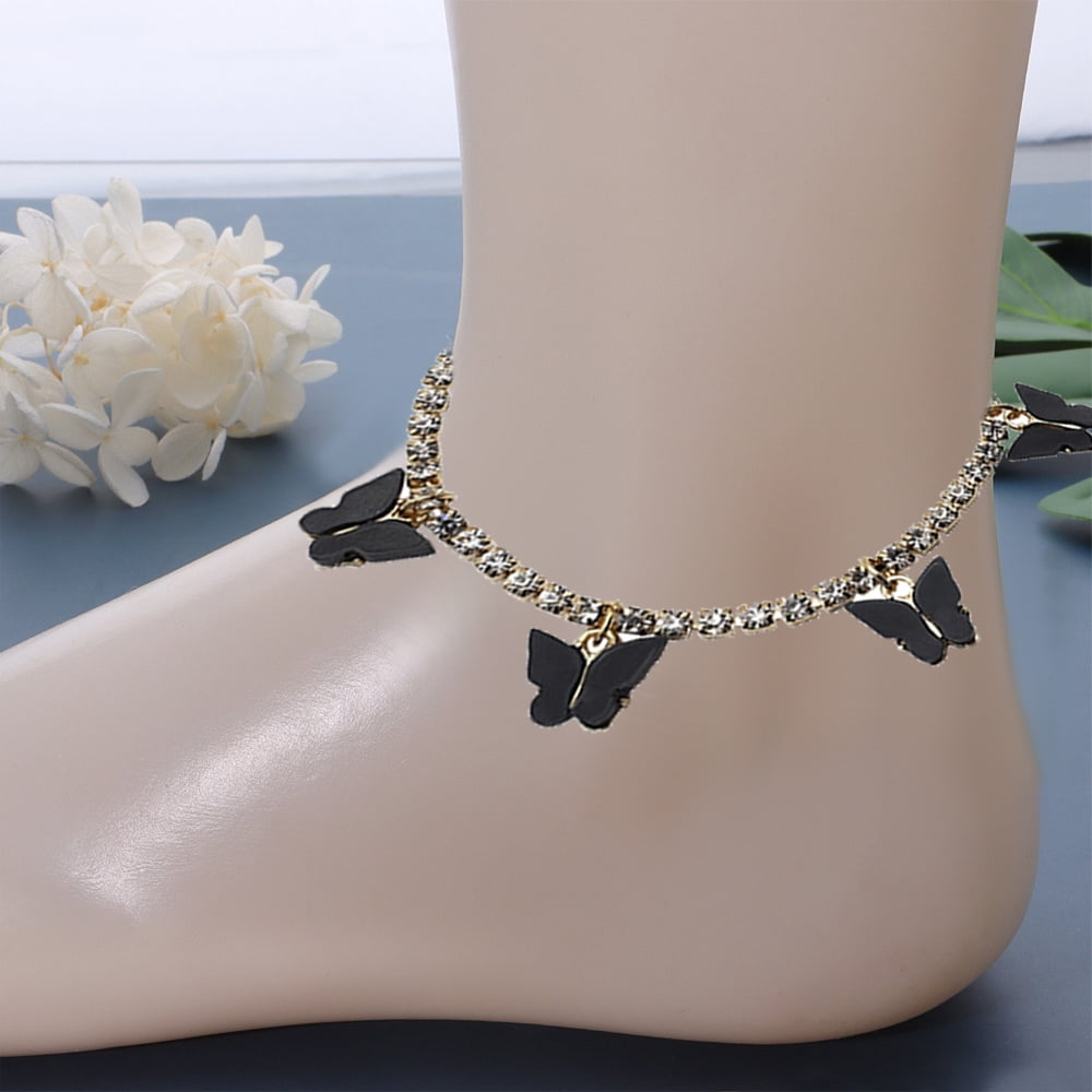 Buy Jazz and Sizzle Set of 2 Gold Plated Multicolor Beaded Handcrafted  Anklets online